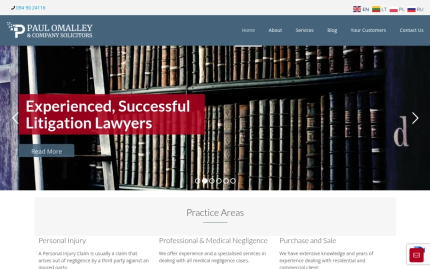 обзор сайта paulo malley solicitors с отзывами пользователей