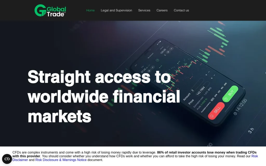 Главная страница globaltradecif.com — обзор сайта, отзывы клиентов и информация о возможных рисках и мошенничестве