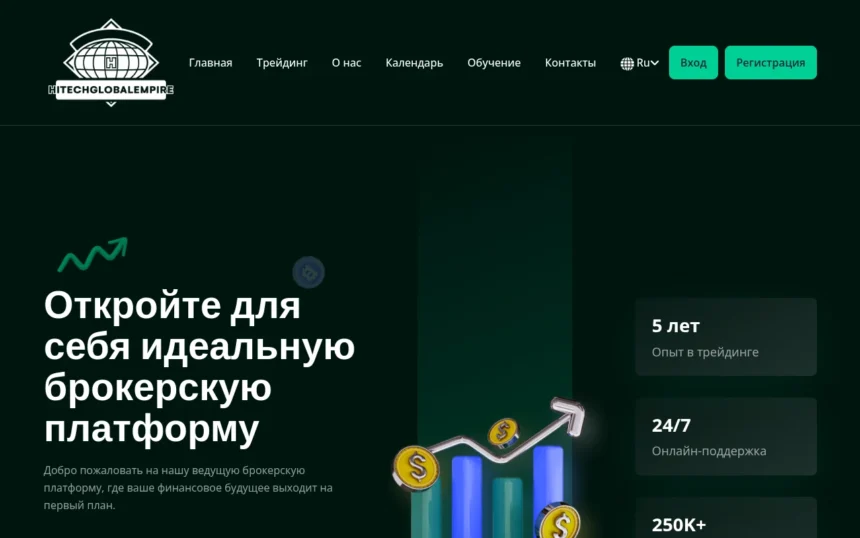 обзор сайта hitechglobalempire.com с отзывами пользователей
