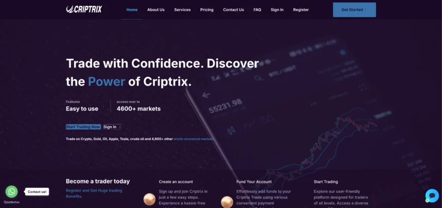 обзор сайта criptrix.com, отзывы пользователей, официальный сайт и интерфейс платформы