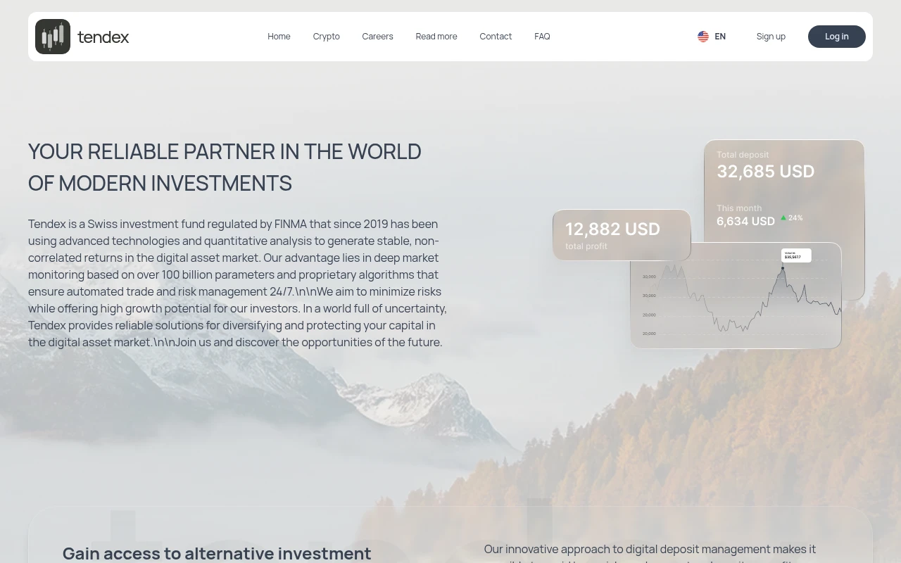 обзор сайта tendex.capital с отзывами пользователей на официальном сайте