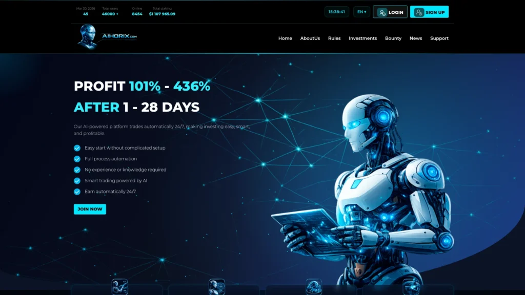 Обзор aihorix.com — отзывы пользователей и трудности с выводом средств